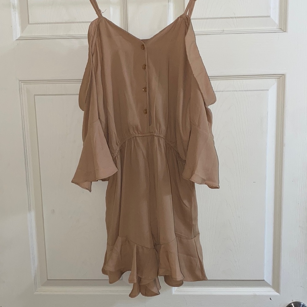 Tan Ruffle Romper - Picture 2 of 4